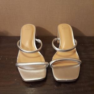 A New Day Metallica Silver High Heels